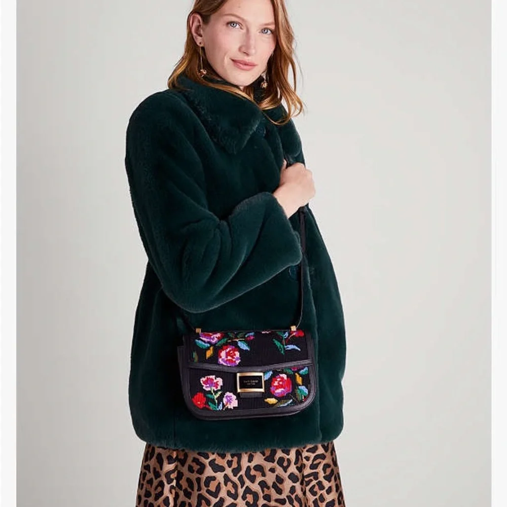 Kate Spade Katy Autumn Floral Needlepoint Crossbody bag - Picture 2 of 14